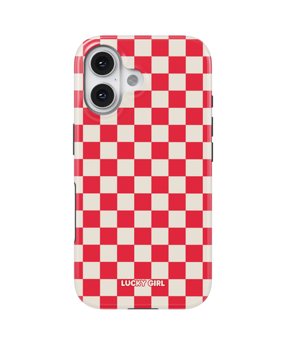 Vermillion Checkers II Phone Case