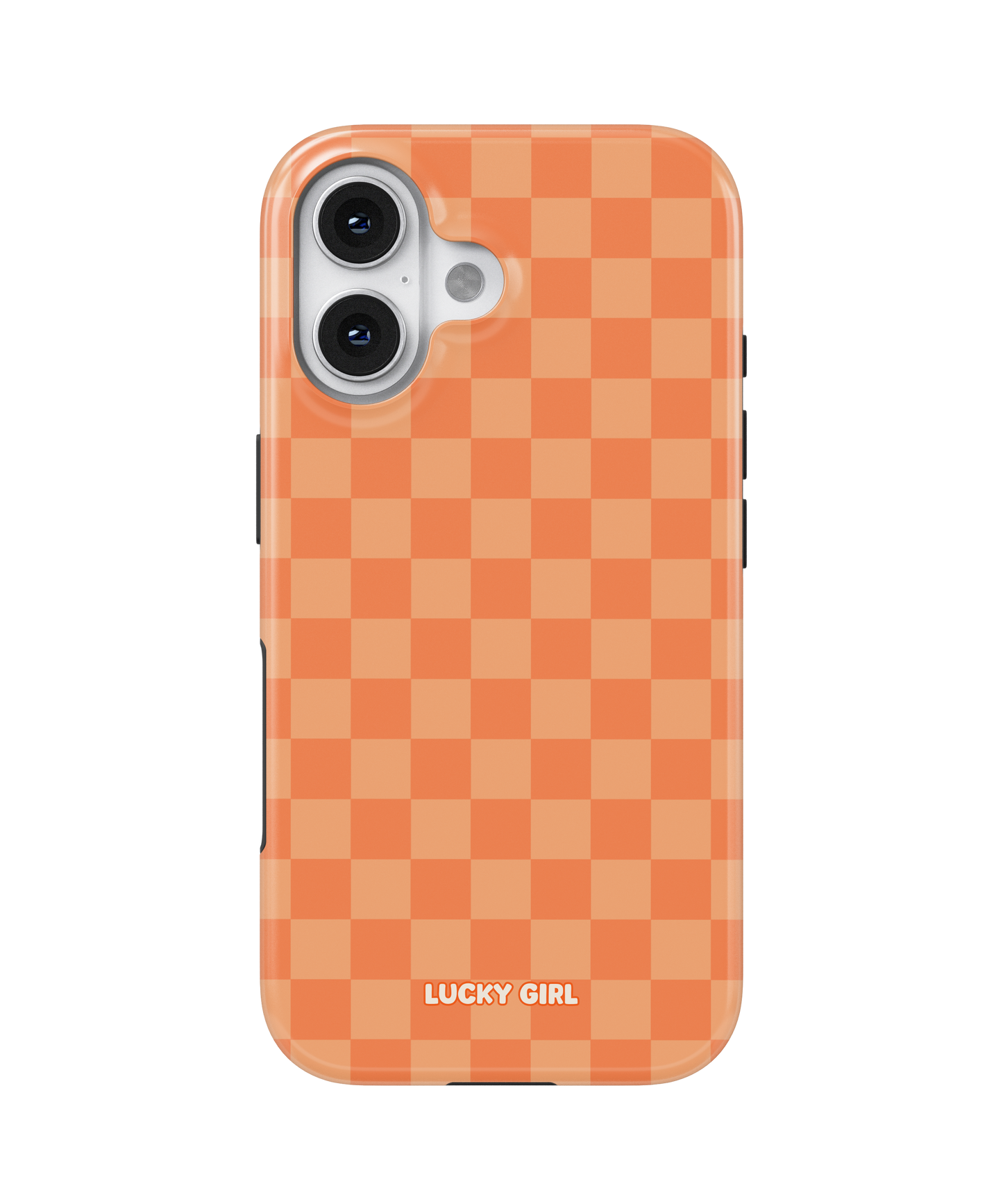 Tangerine Checkers Phone Case