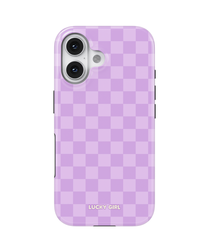 Lilac Checkers Phone Case