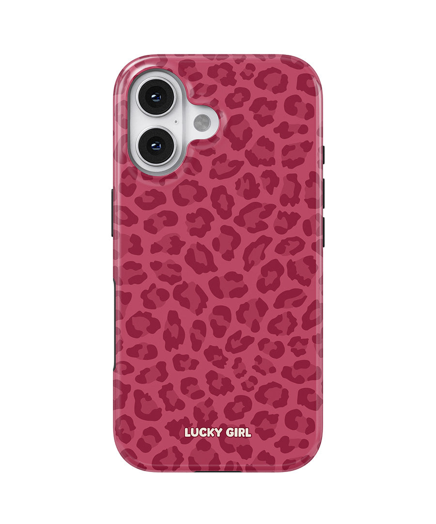 Black Cherry Leopard Phone Case