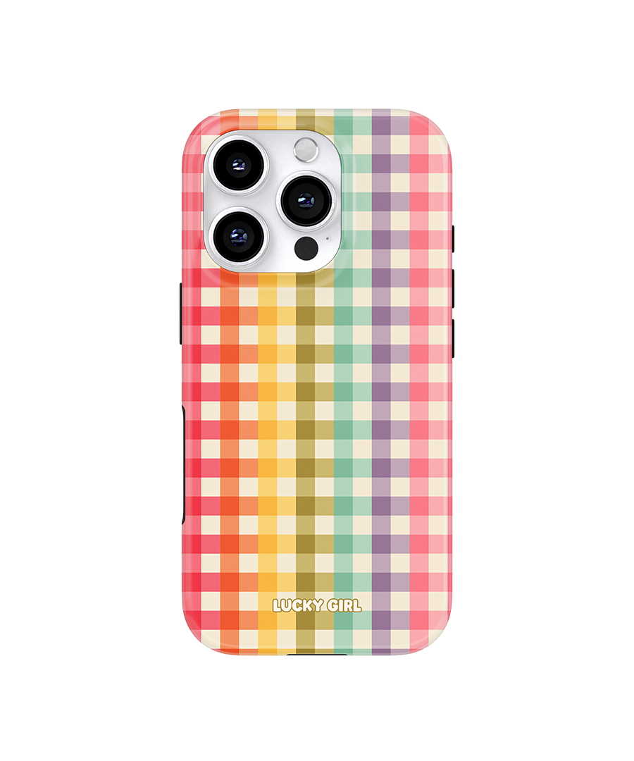 Rainbow Gingham Phone Case