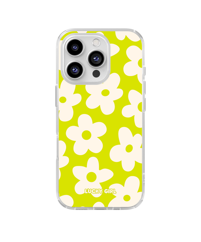 Electric Lime Big Blooms Clear Case Insert