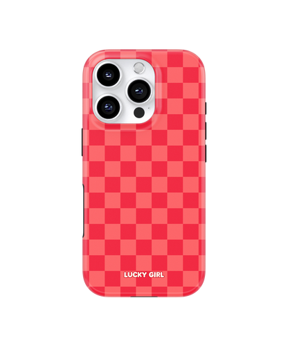 Vermillion Checkers Phone Case