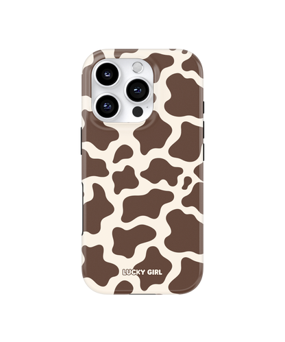 Espresso Cow Print Phone Case