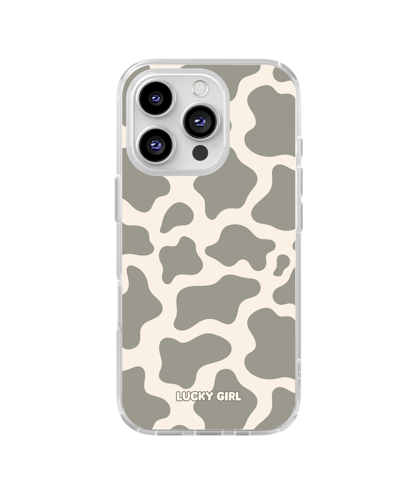 River Rock Cow Print Clear Case Insert