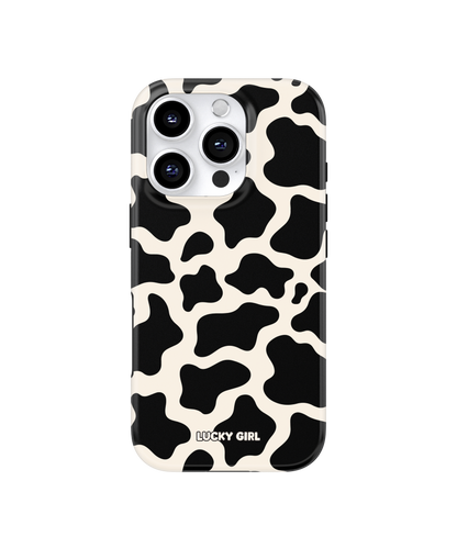 Onyx Cow Print Phone Case