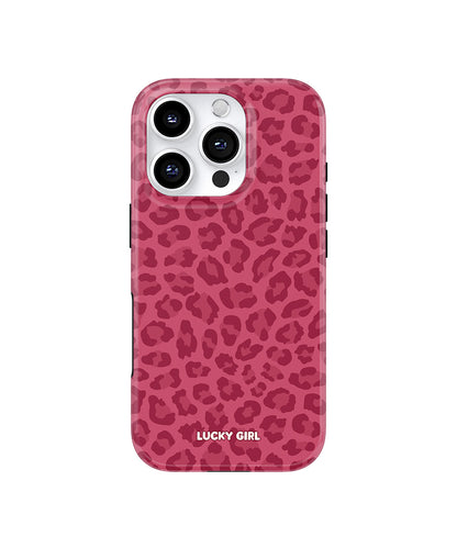 Black Cherry Leopard Phone Case