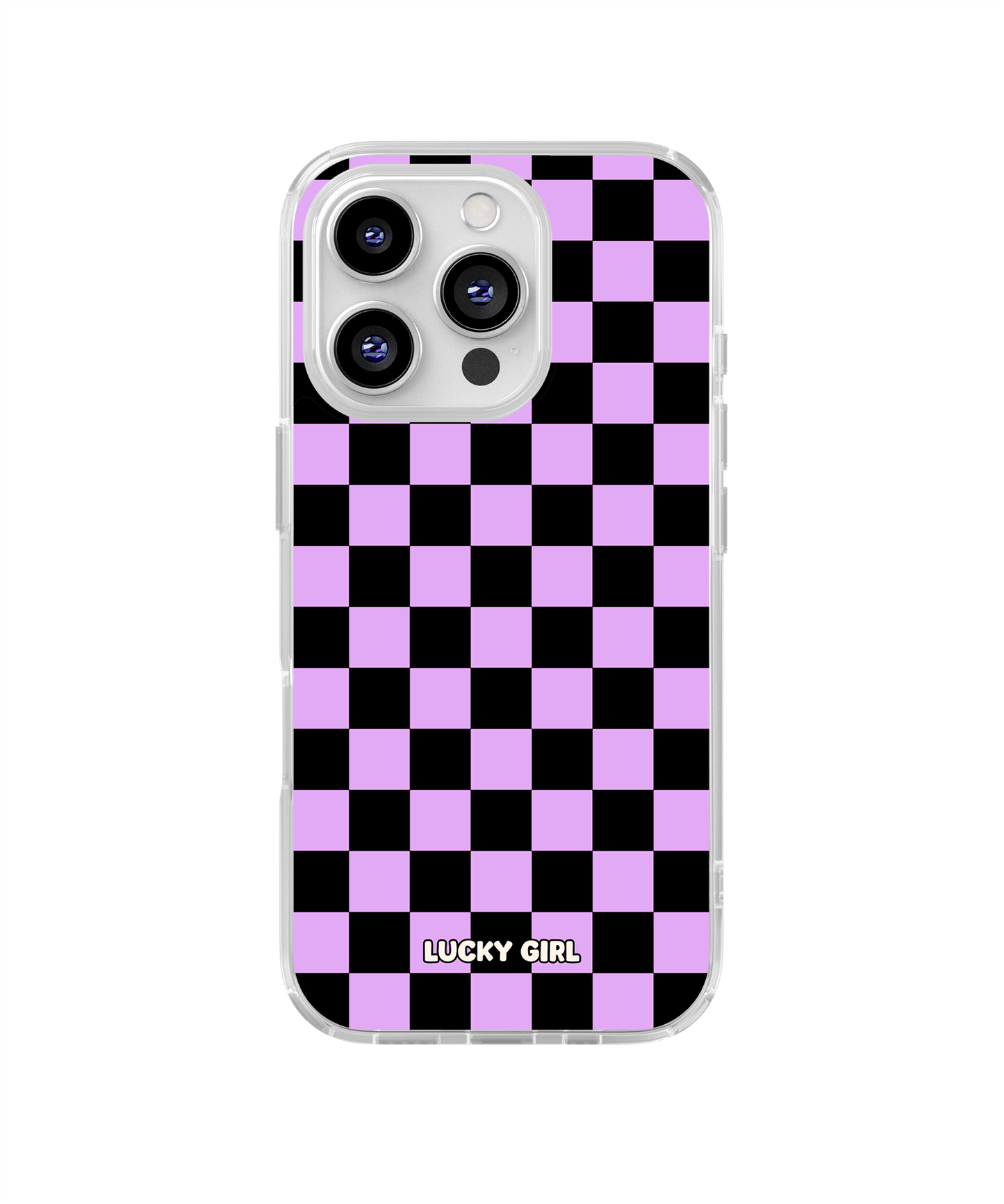 Lavender Checkers Clear Case Insert