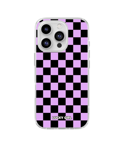 Lavender Checkers Clear Case Insert