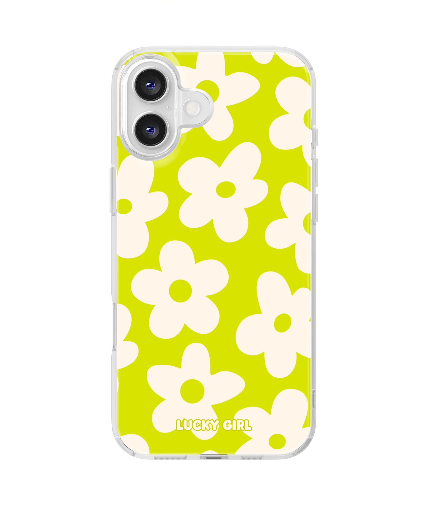 Electric Lime Big Blooms Clear Case Insert