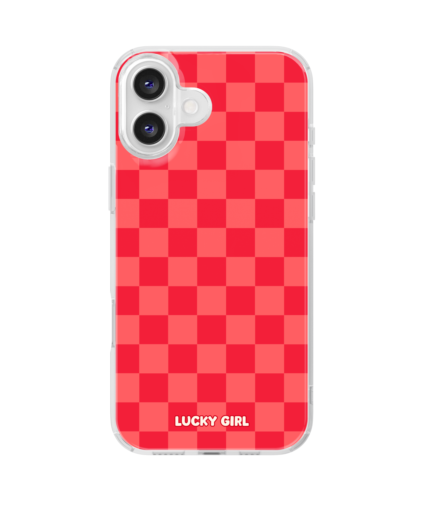 Vermillion Checkers Clear Case Insert