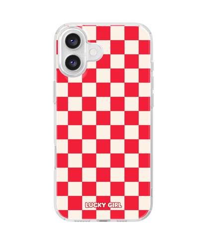 Vermillion Checkers II Clear Case Insert