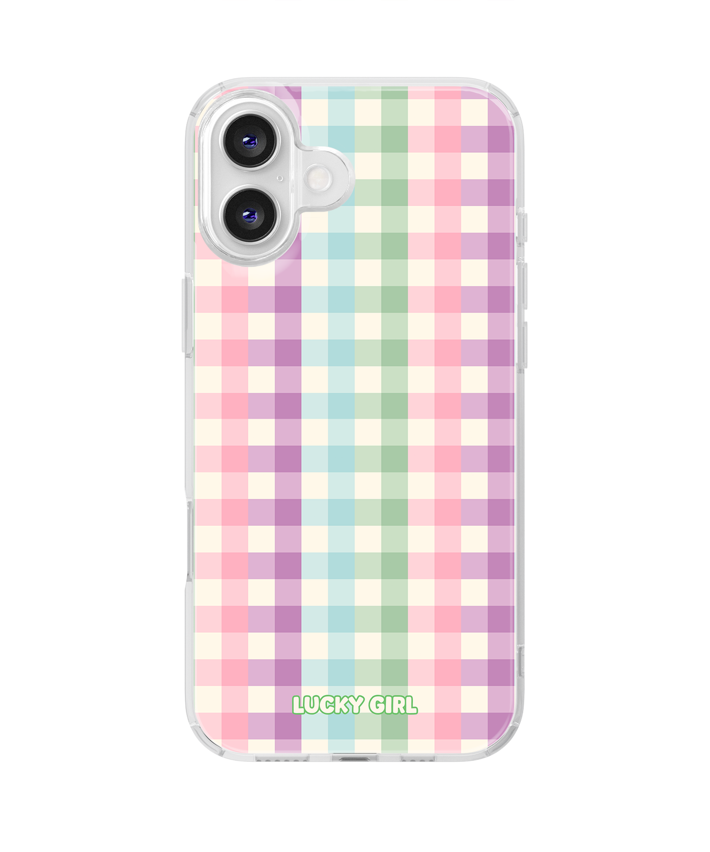 Pastel Gingham Clear Case Insert