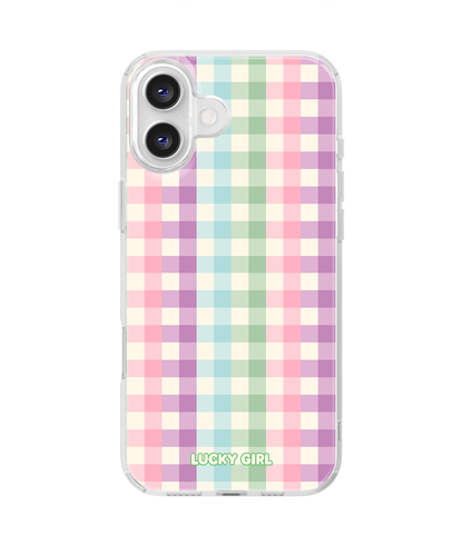 Pastel Gingham Clear Case Insert