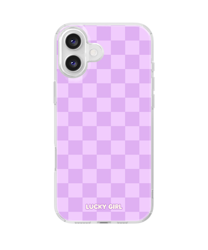 Lilac Checkers Clear Case Insert