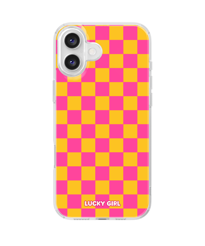 Pink Lemonade Checkers Clear Case Insert
