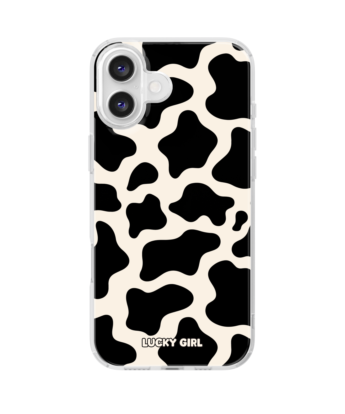 Onyx Cow Print Clear Case Insert