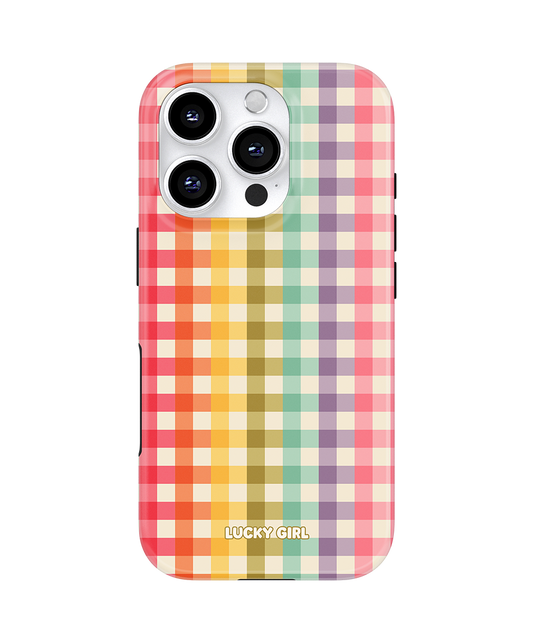 Rainbow Gingham Phone Case