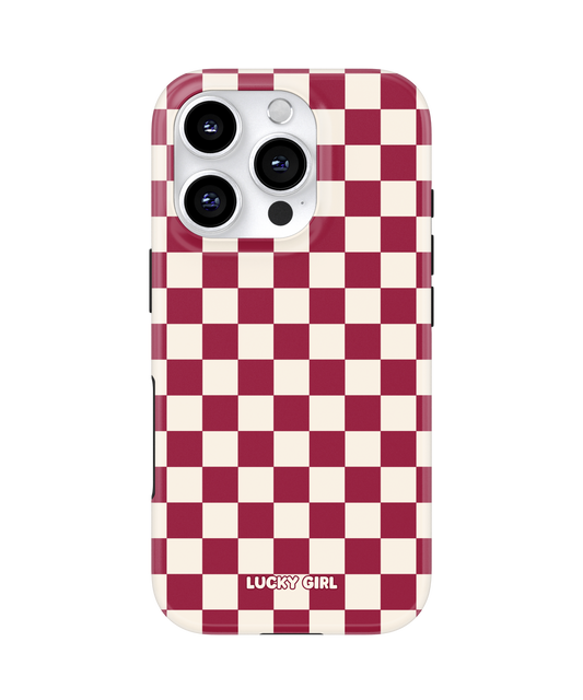 Black Cherry Checkers II MagSafe Phone Case