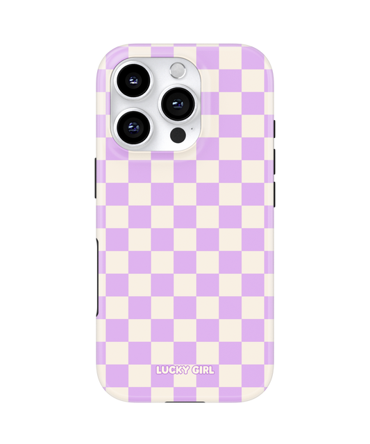 Lilac Checkers II Phone Case