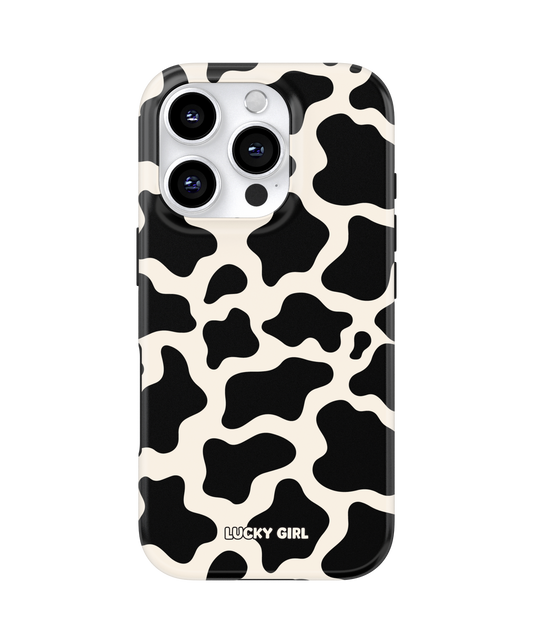 Onyx Cow Print Phone Case