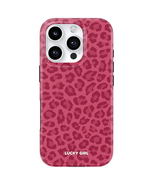 Black Cherry Leopard Phone Case