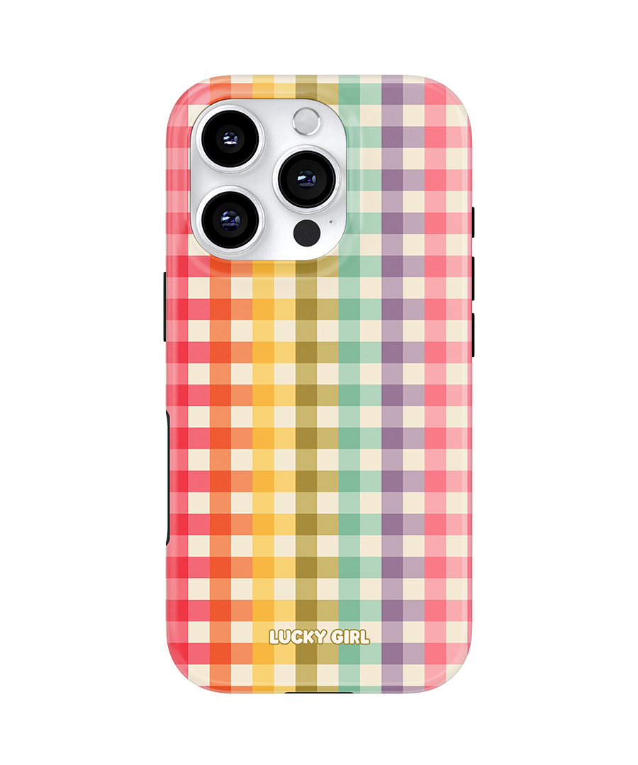 Rainbow Gingham Phone Case