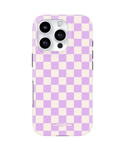 Lilac Checkers II Phone Case