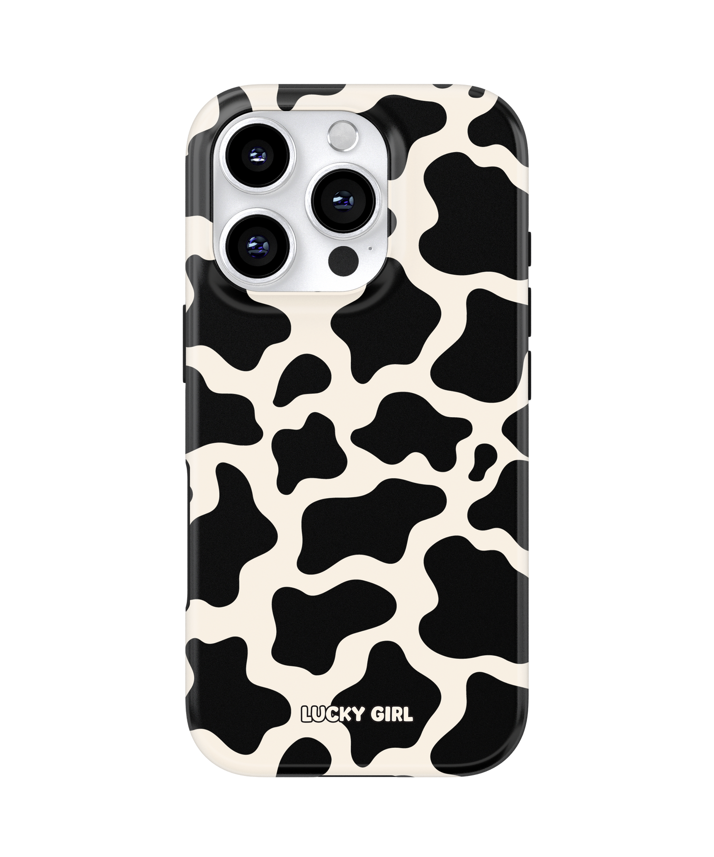 Onyx Cow Print Phone Case