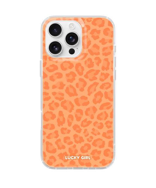 Tangerine Leopard Clear Case Insert