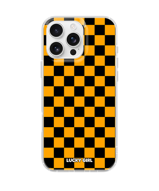 Creamsicle Checkers Clear Case Insert