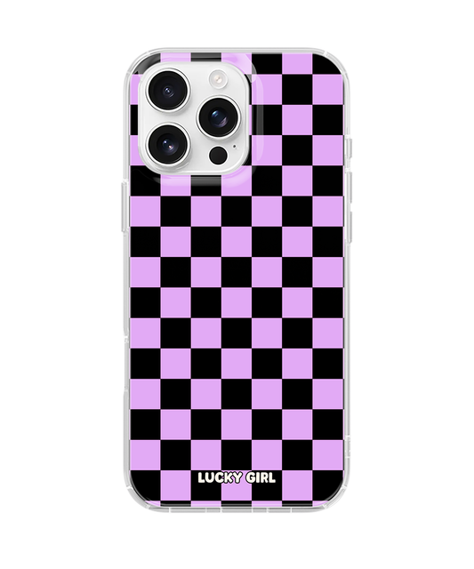 Lavender Checkers Clear Case Insert