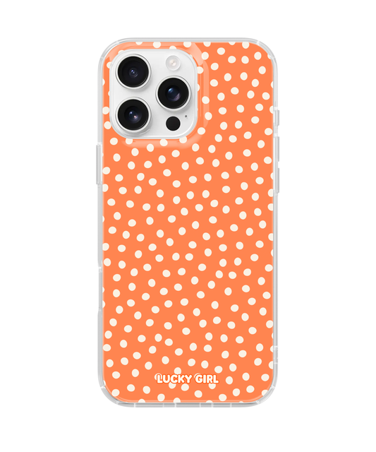 Tangerine Dots Clear Case Insert