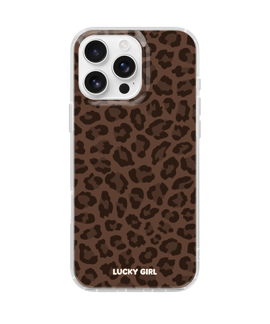 Espresso Leopard Clear Case Insert