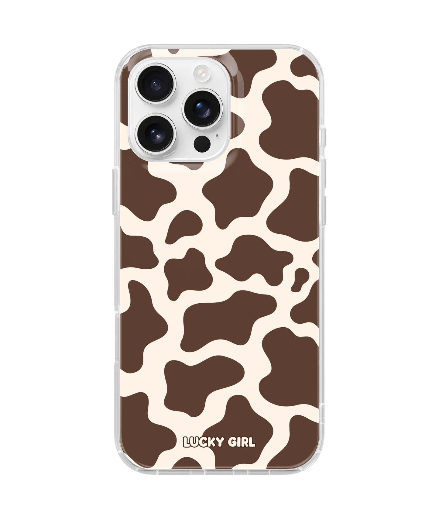 Espresso Cow Print Clear Case Insert