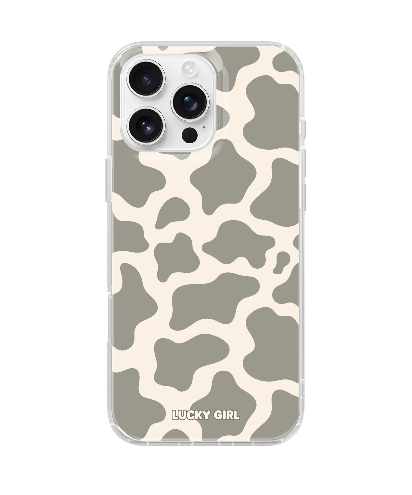 River Rock Cow Print Clear Case Insert