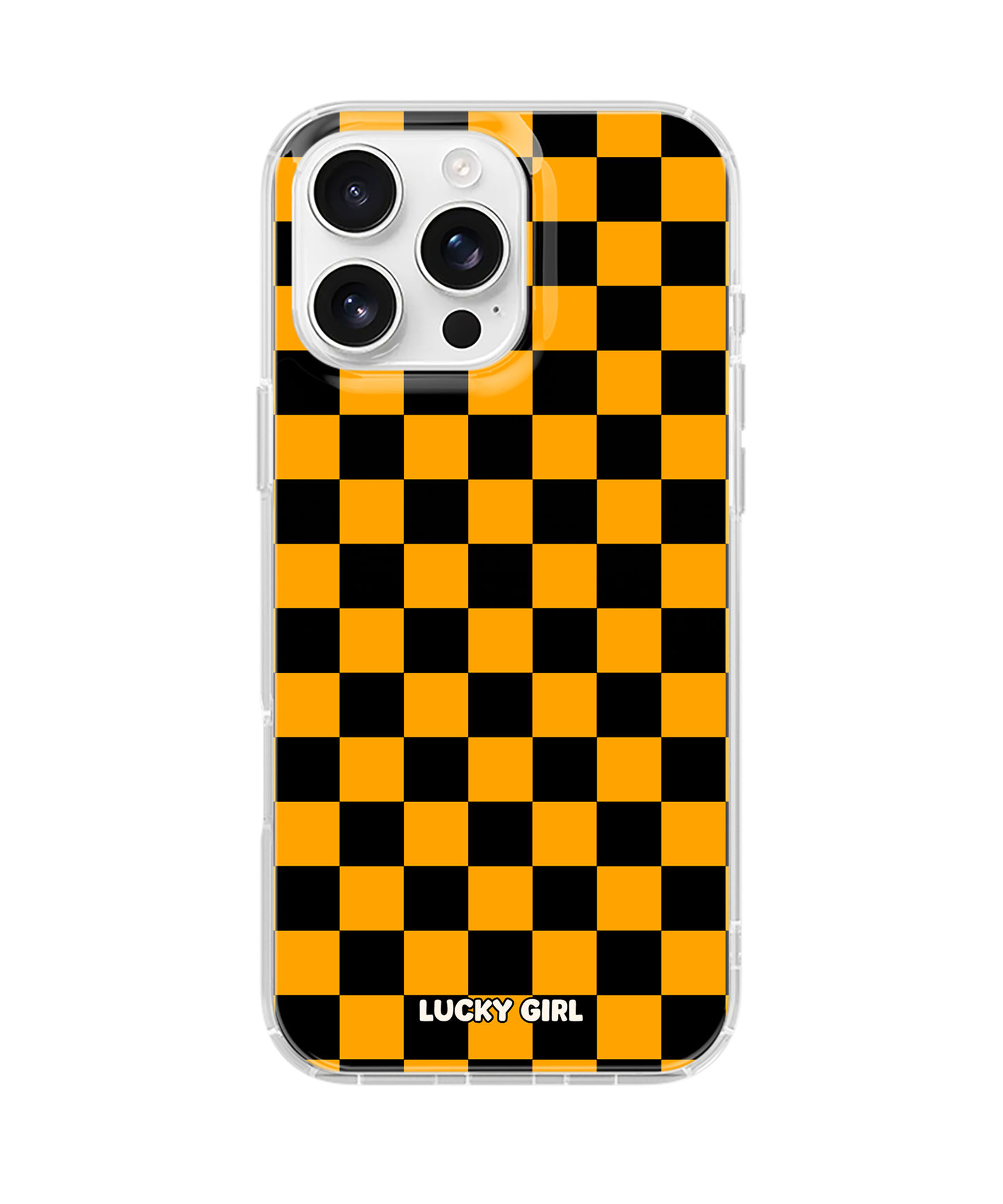 Creamsicle Checkers Clear Case Insert