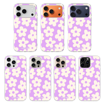 Lavender Big Blooms Clear Case Insert