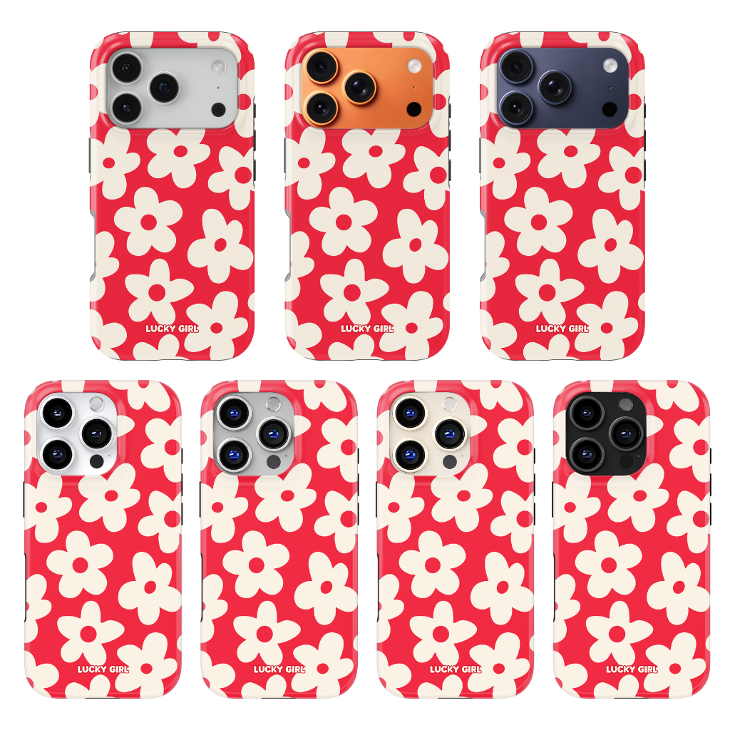 Vermillion Big Blooms Phone Case
