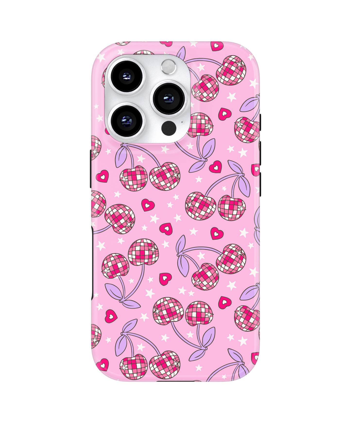 Pink & Purple Disco Cherries MagSafe Phone Case