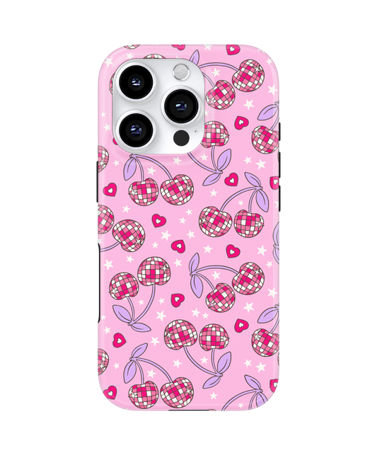 Pink & Purple Disco Cherries MagSafe Phone Case