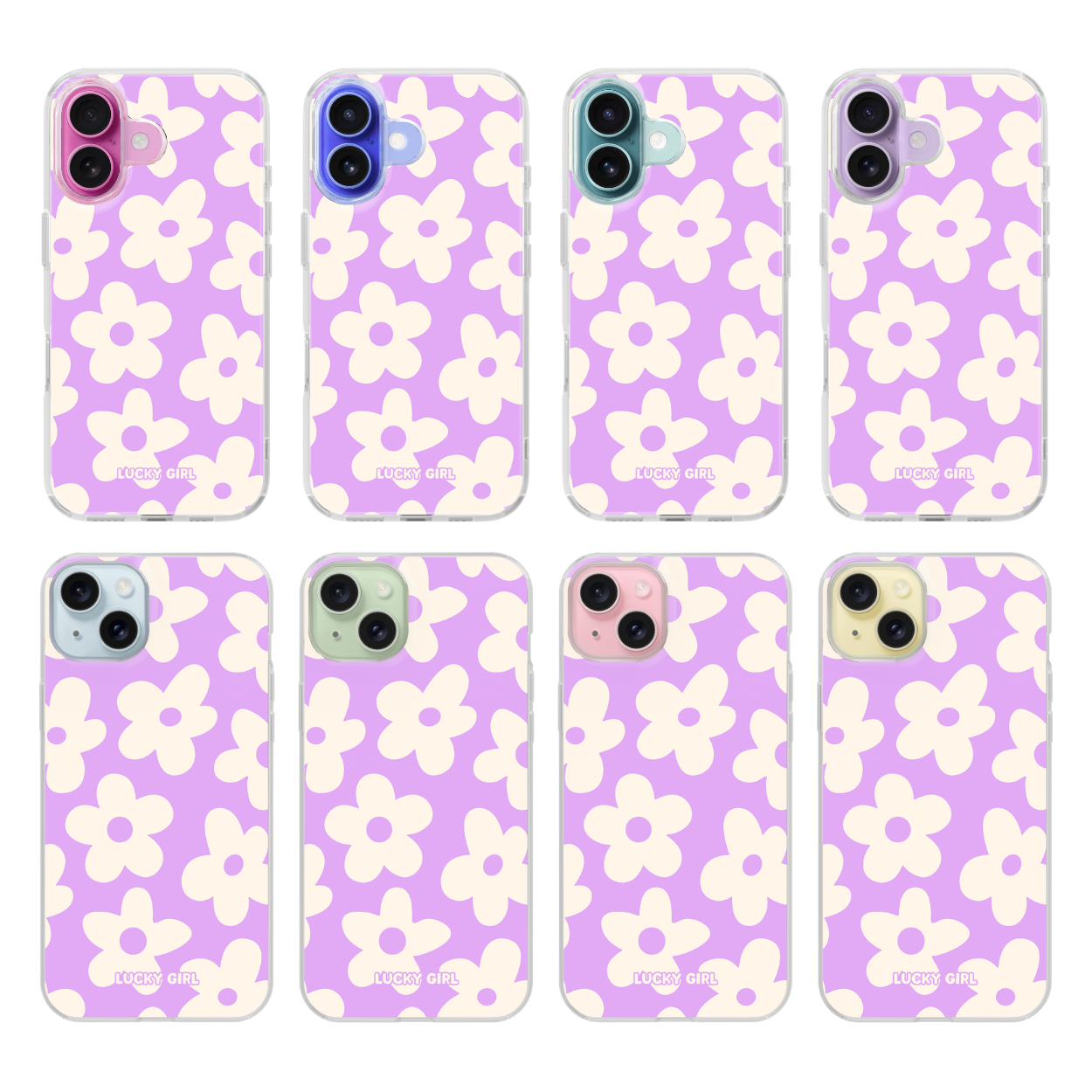 Lavender Big Blooms Clear Case Insert