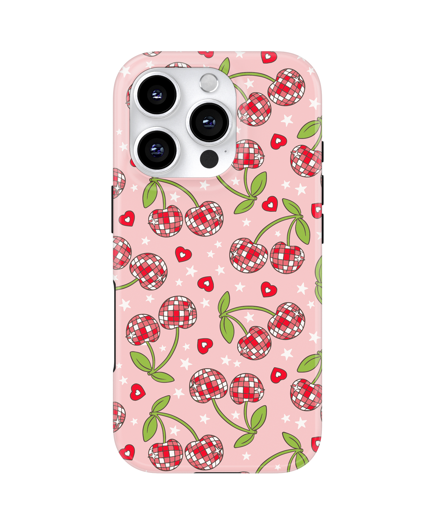 Pink & Red Disco Cherries MagSafe Phone Case