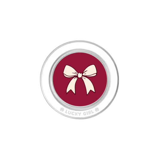 Black Cherry Bow Phone Grip Insert