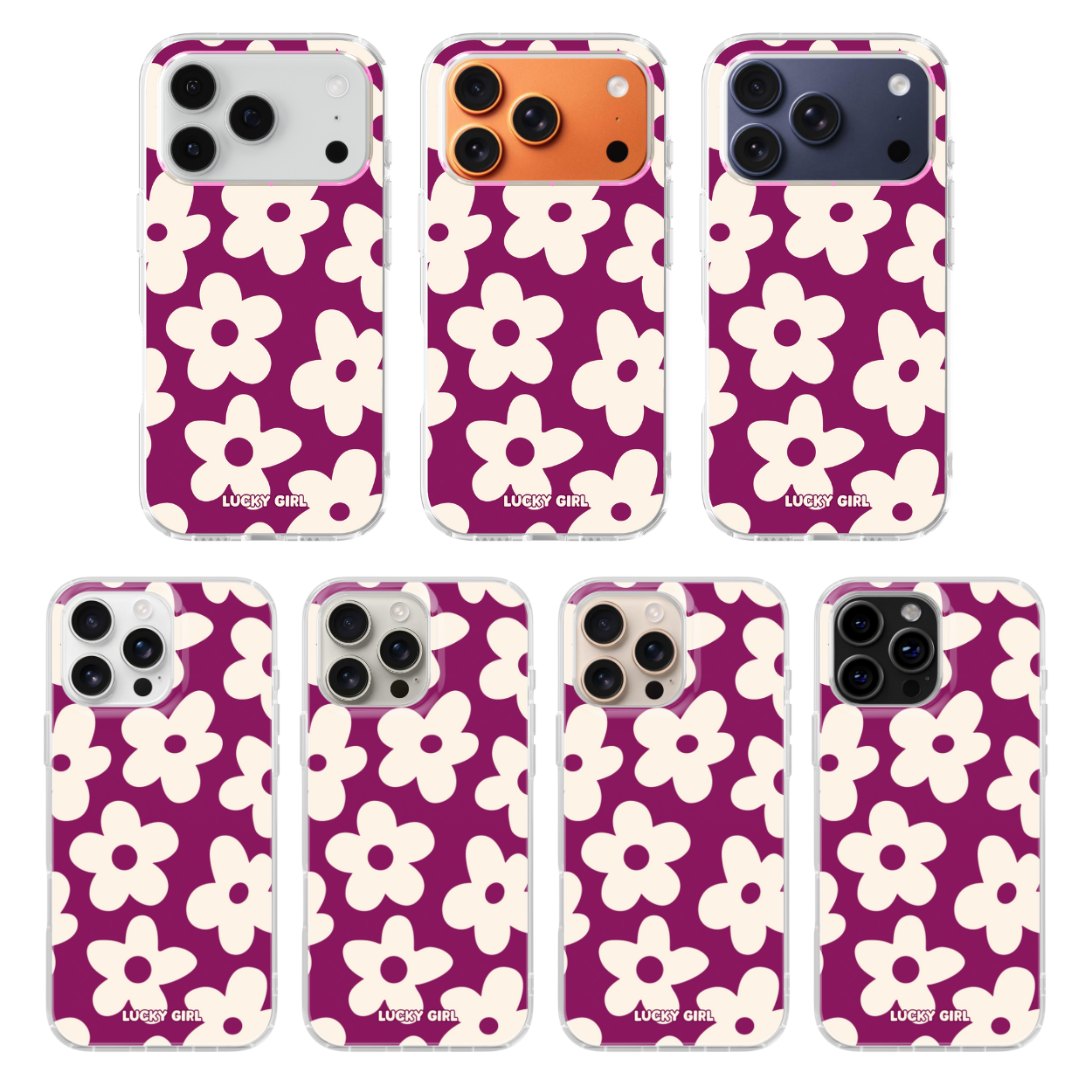 Velvet Big Blooms Clear Case Insert