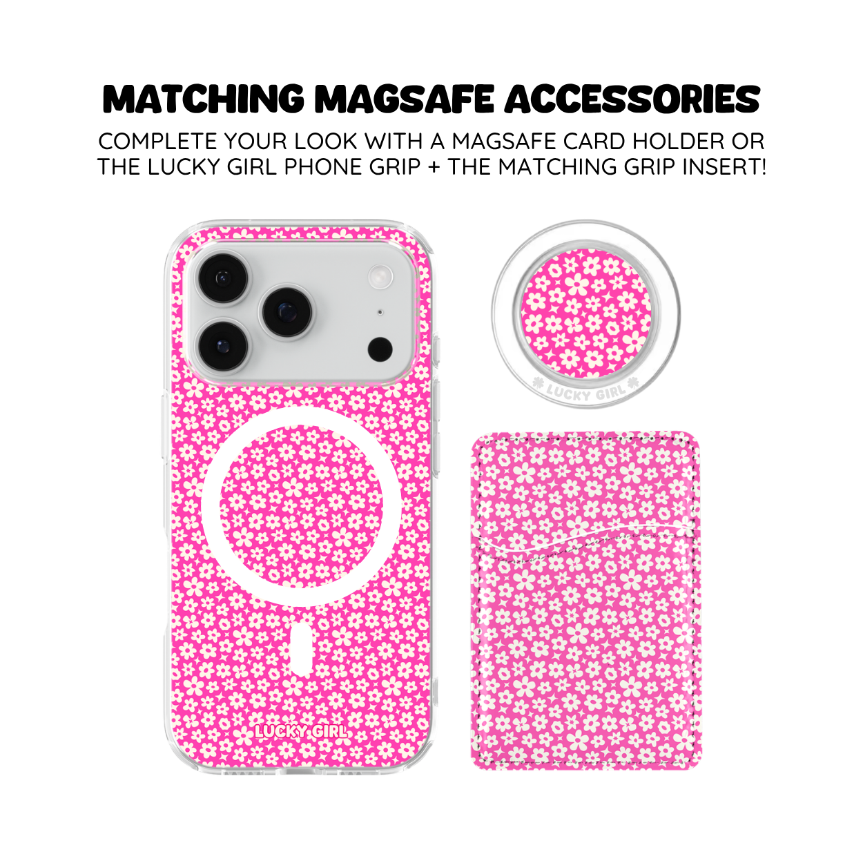 Raspberry Little Blooms Clear Case Insert