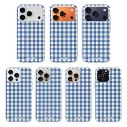 Blueberry Gingham Clear Case Insert