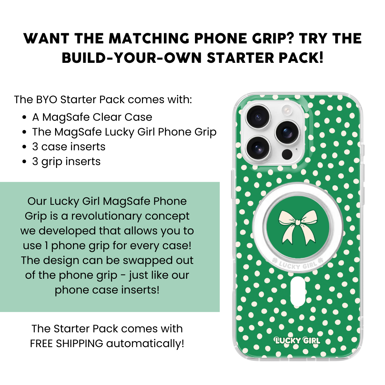 Emerald City Dots Clear Case Insert