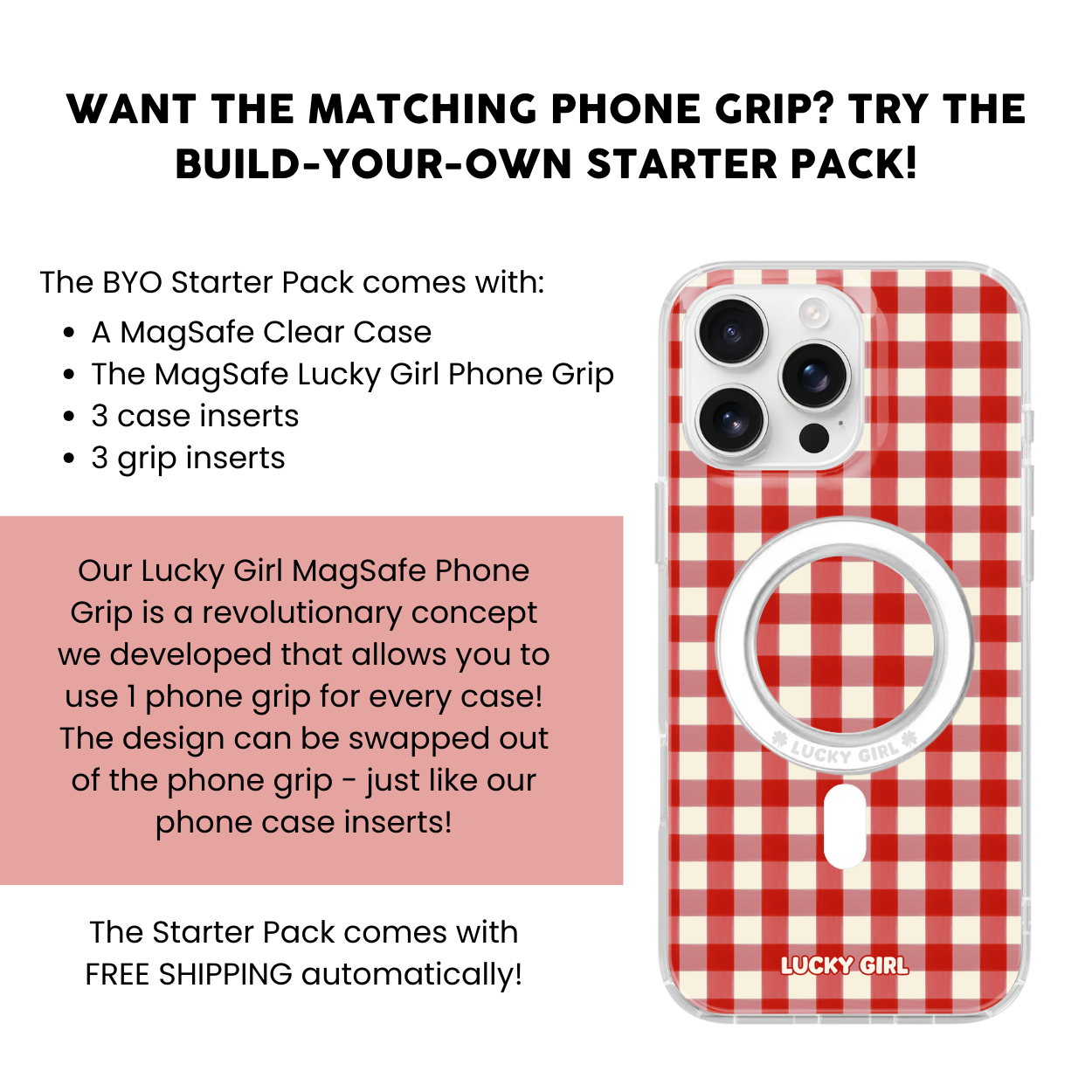 Apple Gingham Clear Case Insert