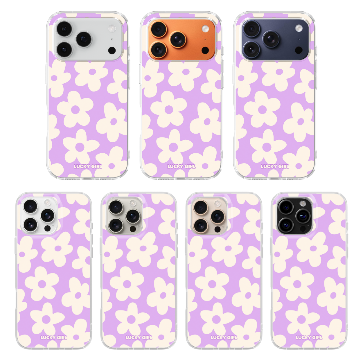 Lilac Big Blooms Clear Case Insert